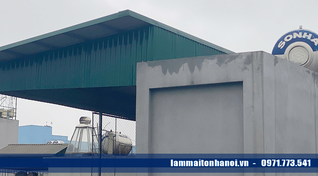 Tổng thể công trình làm mái tôn