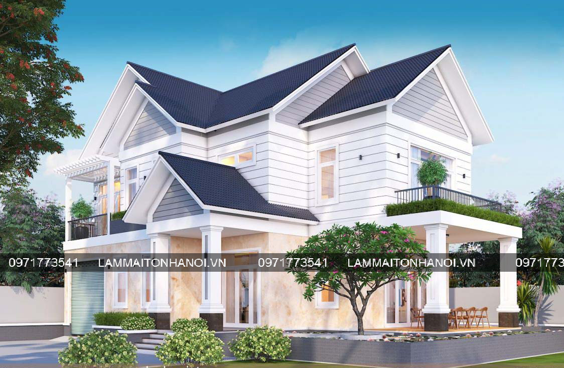 thi công mái tôn giả ngói