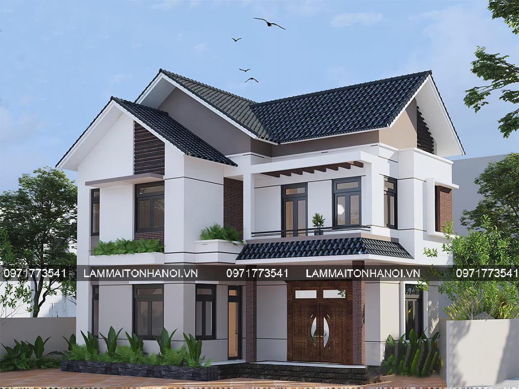 thi công mái tôn giả ngói