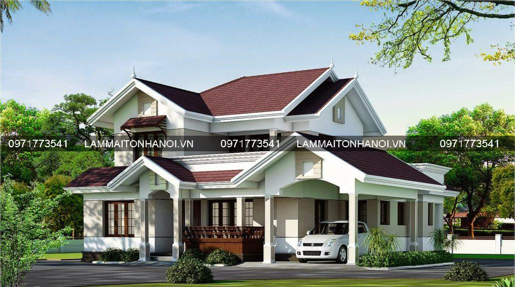 mái tôn giả ngói đẹp
