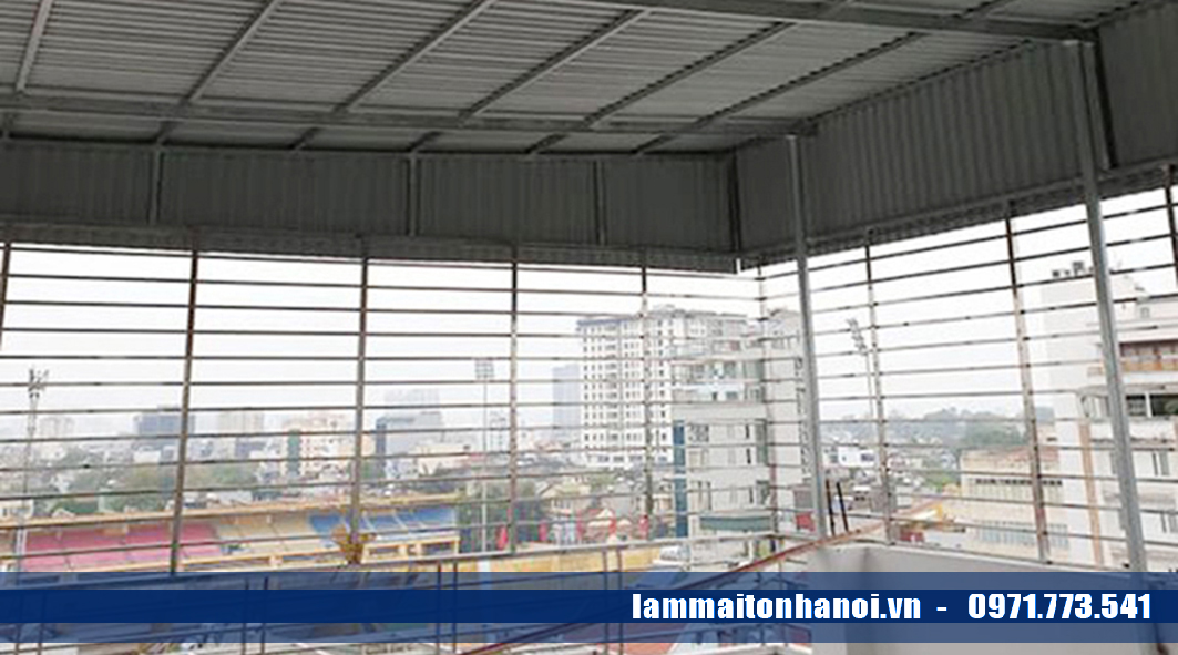 Tổng thể công trình làm mái tôn