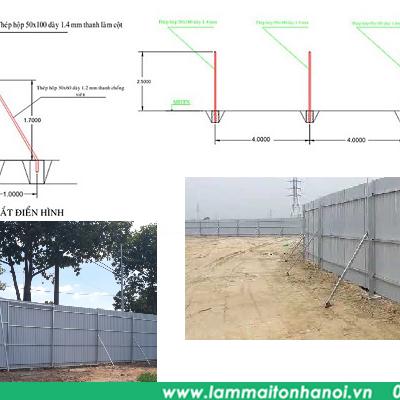 Thi công hàng rào tôn công trình – lắp đặt hàng rào dự án – Làm hàng rào bảo vệ đất